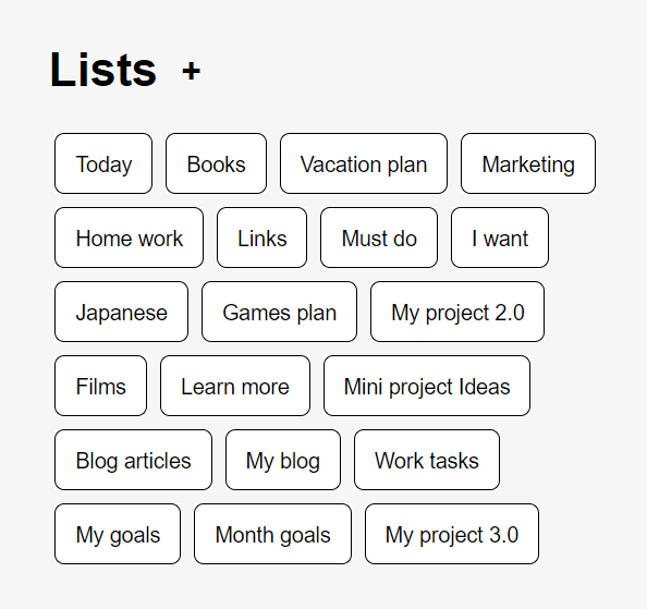 Weakly to do list with tasks